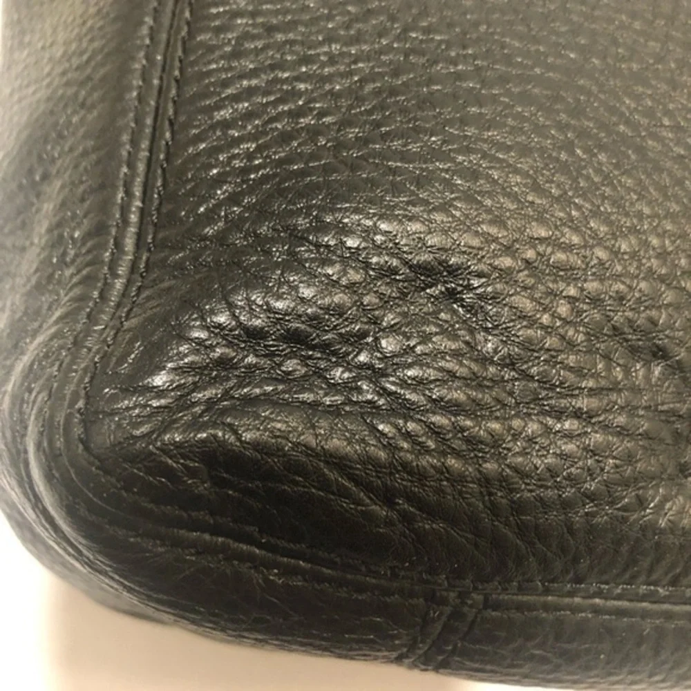 Michael kors black pebbled leather hobo bag